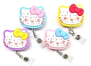 Kitty Cartoon einziehbar Ausweis Abzeichen Rolle Abzeichen Halter Arzt Krankenschwester Lehrer - Bild 1 von 4