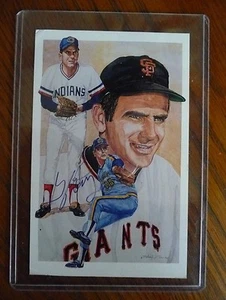 GAYLORD PERRY HOF AUTOGRAPHED LEGENDS SPORTS MEMORABILIA 1991 POST CARD w/COA - Picture 1 of 10