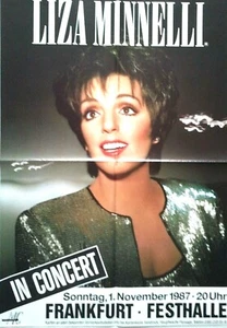 LIZA MINELLI 1987 FRANKFURT + orig. Concert Poster - Konzert Plakat - A1 F/N 274 - Picture 1 of 1