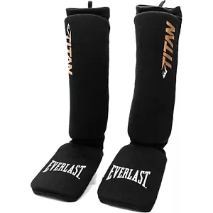 Everlast Titan MMA Protective Shin Instep Guards - Black - Picture 1 of 1