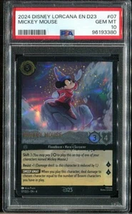 2024 Disney Lorcana EN D23 #07 Mickey Mouse PSA Gem Mint 10 - Picture 1 of 2
