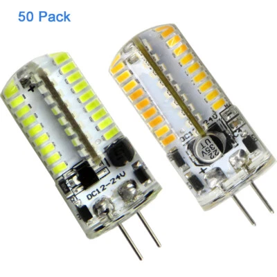 50 x G4 светодиодная лампа 72 3014 света DC 24V лампы подходят лодки/RV/сад лампа без мерцания - Изображение 1 из 4