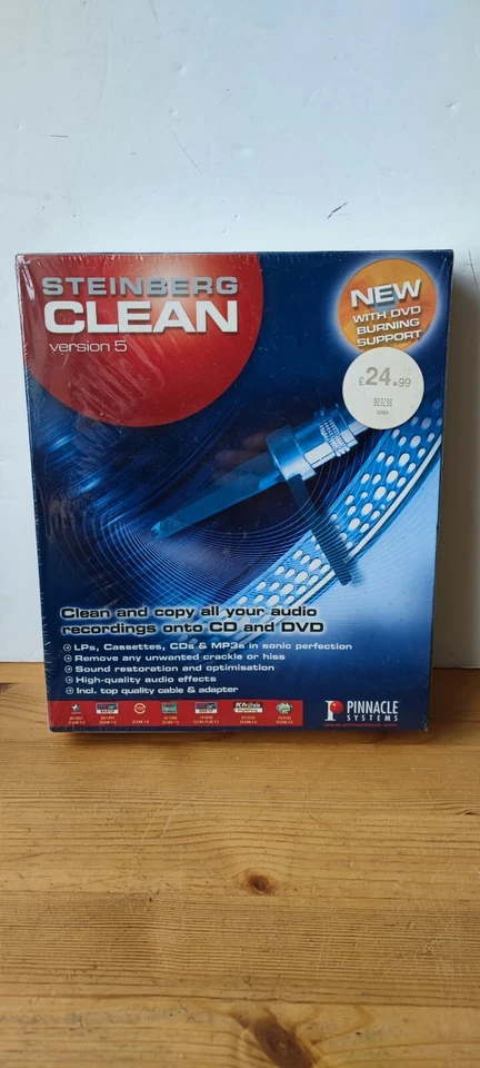 Steinberg Clean 5.0 Restoration & CD Burning Software Plus Leads - Still Sealed - Image 1 of 4