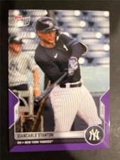 2022 Topps Now Road To Opening Day Purple #OD-34 Giancarlo Stanton Yankees 07/25