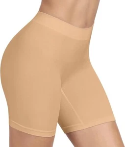 Slip Short for Under Dresses Seamless Smooth Workout Yoga Bike Shorts Women L - Picture 1 of 5