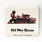 Vintage Old War Horse Train Engine 1981 Ohio Match Company Unused Matchbook