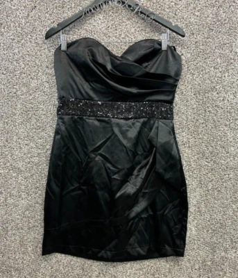 Love Tease Vestido de Fiesta Negro Sin Tirantes Mini Vestido Pequeño Negro Vestido Junior 11 Foto 1 de 4