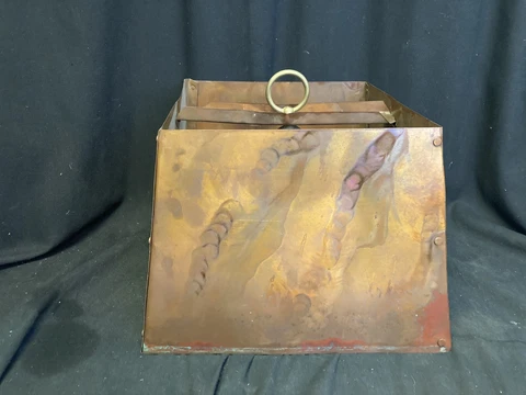 Awesome Vintage Copper Square Hanging Light/Pendant Great Patina! (#12) Cover