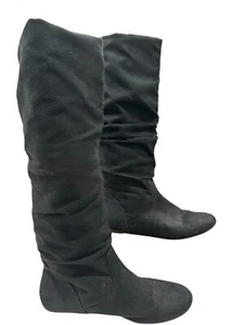 Women's Black Suede Slouch Boot Size 8.5 Soda - Picture 1 of 4