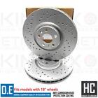 FOR VOLVO S60 T5 T6 T8 FRONT CROSS DRILLED BRAKE DISCS PAIR 345mm (18" Wheels)