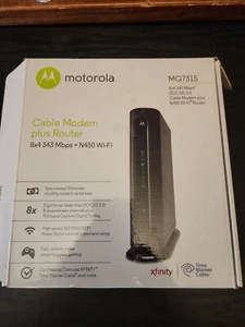 Motorola MG7315 Cable Modem DOCSIS 3.0 N450 Wi-Fi Router - Picture 1 of 2