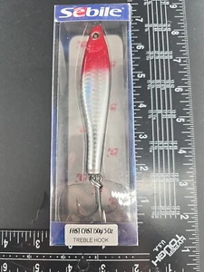 Sebile Fast Cast Jig, 5oz, Long, Red/Chrome, Fresh-Salt Water - Picture 1 of 1