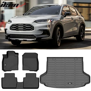 Fits 23-25 Honda HR-V 25 Acura ADX All Weather Floor Carpet & Rear Trunk Mat TPE - Picture 1 of 12