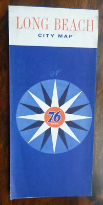 1962 Long Beach street road map Union 76 oil gas California Carson Redondo Beach - Image 1 of 4