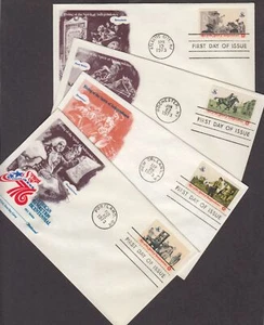 1973 Colonial America Communication Sc 1476 to 1479 FDCs premium Fleetwood - Picture 1 of 2
