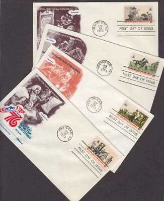 1973 Colonial America Communication Sc 1476 to 1479 FDCs premium Fleetwood - Image 1 of 2