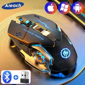 Bluetooth Mouse Gaming Computer Rechargeable Wireless Mouse E-Sports Backlight - Picture 1 of 21