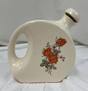 Universal Cambridge Pottery Pitcher Jug Canteen in American Beauty Roses Pattern - Picture 1 of 14