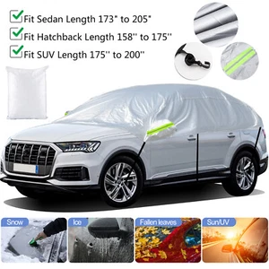 Medio Cubierta de Coche Impermeable Todo Clima SUV Protección Lluvia Nieve Resistente al Polvo EE. UU. - Imagen 1 de 18
