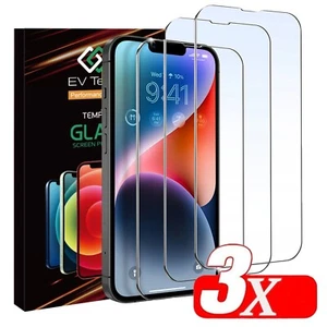 3x Schutzglas Panzerfolie für iPhone 16 15 14 13 12 11 8 SE XR XS X Pro Max Mini - Bild 1 von 11