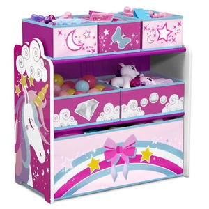 Delta Children Unicorn Design & Store 6 Bin Toy Storage Organizer - Picture 1 of 9