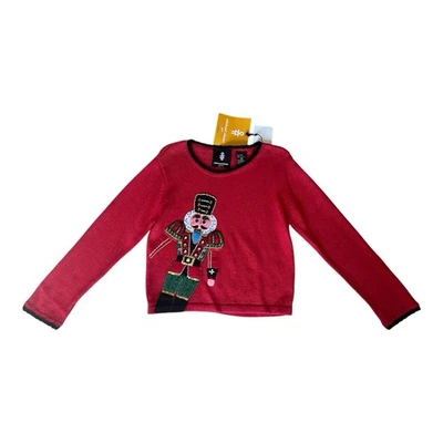 Suéter tejido cascanueces Michael Simon nuevo con etiquetas para niñas 6X Foto 1 de 4