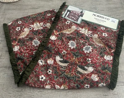 Morris & Co Fresa Ladrón Corredor de Mesa Navidad Verde y Rojo 16x90 ¡Impresionante! Foto 1 de 4