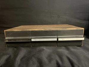 Cassette Tape Holder Storage Case 3 Drawers Holds 36 Tapes Wood Vintage  - Bild 1 von 6