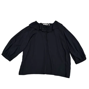 UNIQLO JW ANDERSON Ruffle Neck 3/4 Sleeve Blouse Size L - Picture 1 of 9