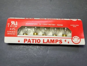 NOS Patio Lamps Bulb Tiki Torch Div C-7 1/2 120 V Clear Patio String Lights Vtg - Picture 1 of 5
