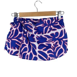 Crewcuts J. Crew Linen Blend Printed Faux Wrap Mini Skort Sz 12 Preppy Classic - Picture 1 of 9