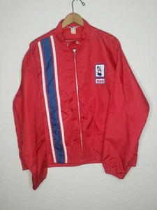 Vintage Pizza Hut Pizza Pete Jacket Mens Medium ? Red Swingster Satin 70s 80s  - Picture 1 of 16