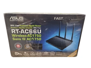 ASUS RT-AC66U 802.11ac Dual-Band Gigabit Router Wireless-AC1750 Q - Bild 1 von 3