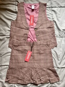 Girls Plaid Skirt and Vest Matching Set Gymboree Size 11 - Picture 1 of 4