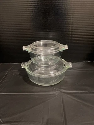 Vintage Pyrex Individual Casserole Refrigerator Storage 018 & 019 W/Lids EUC!!! - Image 1 of 4