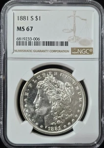 1881-S Morgan Dollar MS-67 NGC VIDEO - Picture 1 of 6