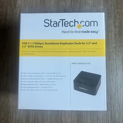 StarTech USB 3.1 Standalone Duplicator Dock for 2.5/3.5" SATA SSD/HDD Drives - Image 1 of 2