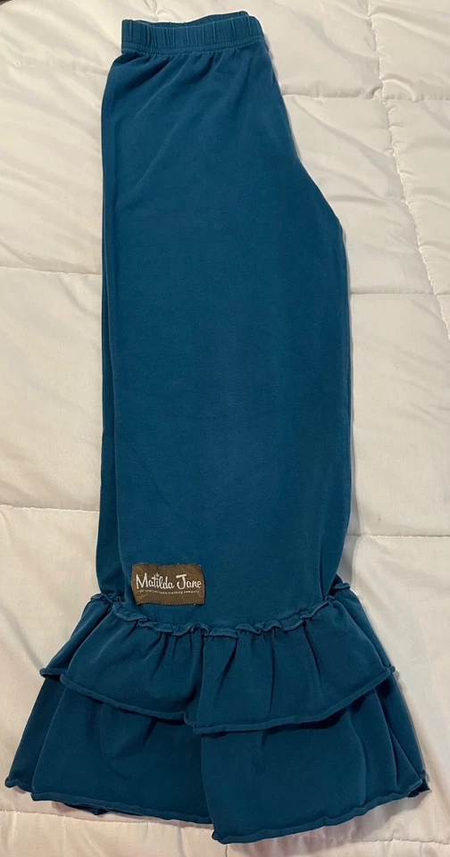 Pantalones Matilda Jane Perfectamente Emparejados Volantes Grandes Niñas Tealish Talla 10 Foto 1 de 1