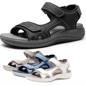 Women Lightweight Athletic Sport Sandals Open Toe Casual Sandals Hook & Loop - Picture 1 of 26