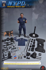 SS101 1/6 New York Police W/ K-9 Police Dog Action Figure Statue Model Toy Boxed