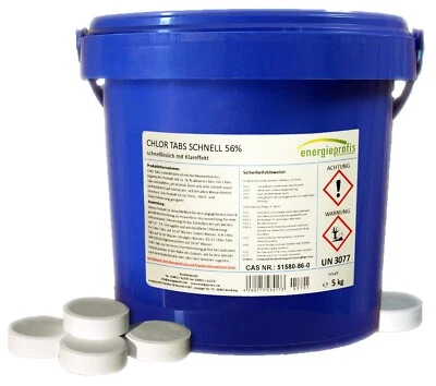 10 kg (2 x 5 kg) Chlor Tabs schnell Tabletten Desinfektion Pool - Bild 1 von 2