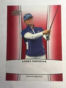 2012 Leaf Metal RED LAMINATE PROOF MISSING AUTO & #/5 Annika Sorenstam - Picture 1 of 2