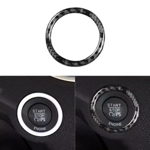Carbon Fiber Engine Start Buttons Ring Cover Trim Fit For Charger 2011-2014 - Foto 1 di 8