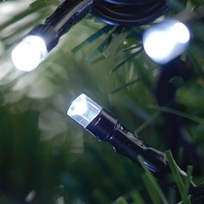 200 Outdoor Or Indoor LED Mains Christmas Lights Static White Or Multi Coloured