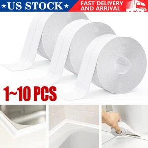 10.5FT PVC Self Adhesive Caulk Sealing Strip Tape For Kitchen Wall Sink Toilet - Picture 1 of 13