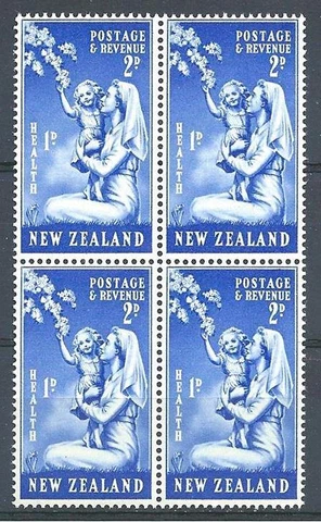 New Zealand 1949 Sc# B35 Nurse and child block 4 MNH Cover