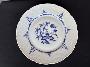 A. Raynaud en Cie Limoges Frankreich blau Zwiebel Korbgeflecht 10 3/4" Essteller EUC - Bild 1 von 7
