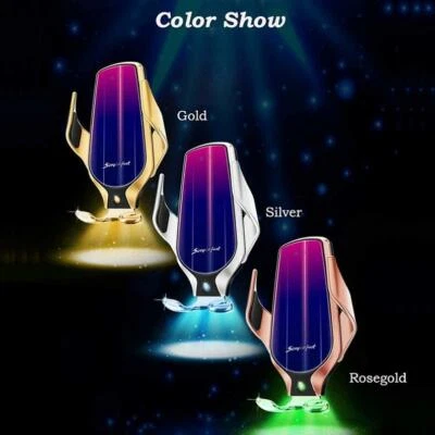 US Automatic Clamping Qi Wireless Car Charger Mount Air Vent Phone R9 Type C - Image 1 of 4