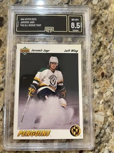 1991/92 Upper Deck Jaromir Jagr #42 GMA 8.5 Near Mint Penguins HOF Rookie - Picture 1 of 3