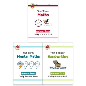 KS2 Year 3 Mental Maths & Handwriting Daily Practice Autumn Term 3 Books Set - Picture 1 of 4